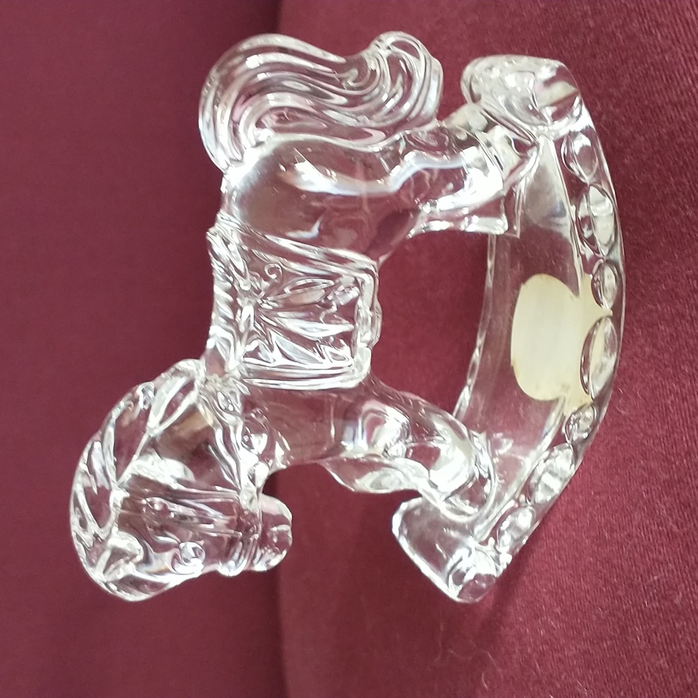 Princess House Lead Crystal Rocking Horse